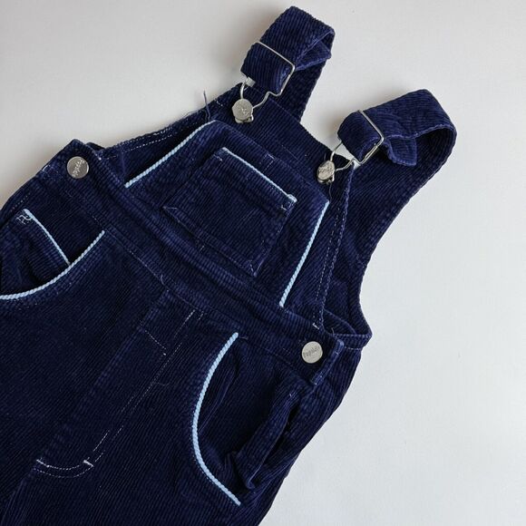 24 Months Vintage Popsicle Navy Blue Overalls 80s, 90s Cotton Corduroy Wide Wale - Picture 4 of 12